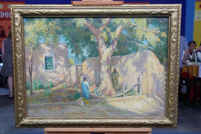 Appraisal: Joseph Henry Sharp Oil Painting, ca. 1920, from Myrtle Beach Hour 1.