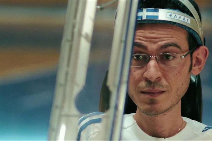 Paraplegic boccia player Greg Polychronidis competes for gold in the 2012 Paralympics