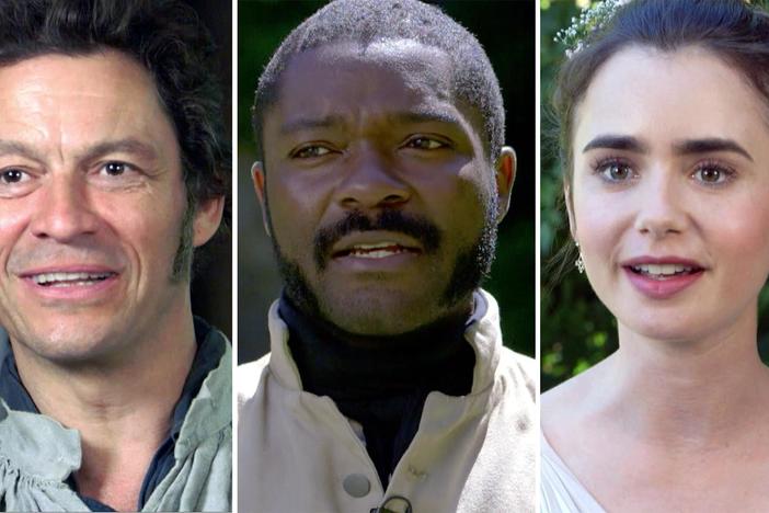 Dominic West, David Oyelowo, Lily Collins and Olivia Colman introduce their characters.