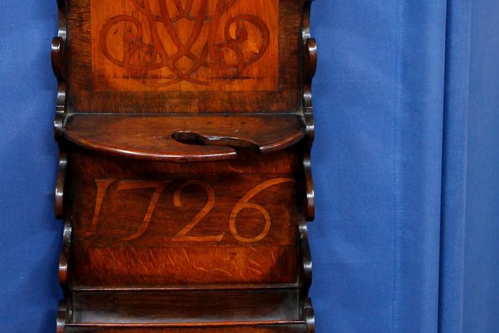 Appraisal: 1726 George I Walnut & Oak Hanging Shelf, from Pittsburgh Hour 3
