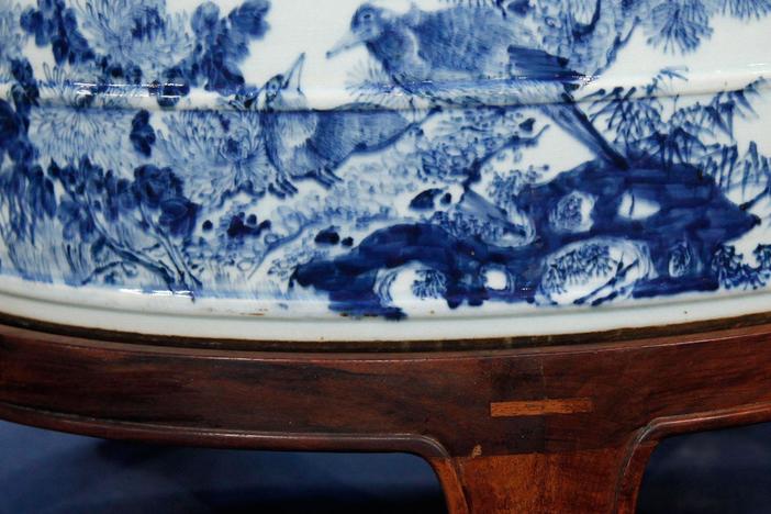 Appraisal: Chinese Blue and White Porcelain Bath Basin, ca. 1800