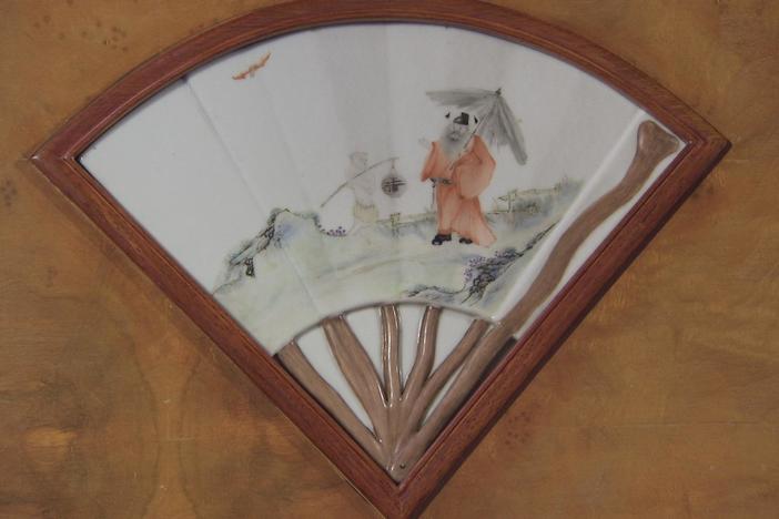 Appraisal: Chinese Porcelain Fan Plaque, ca. 1920