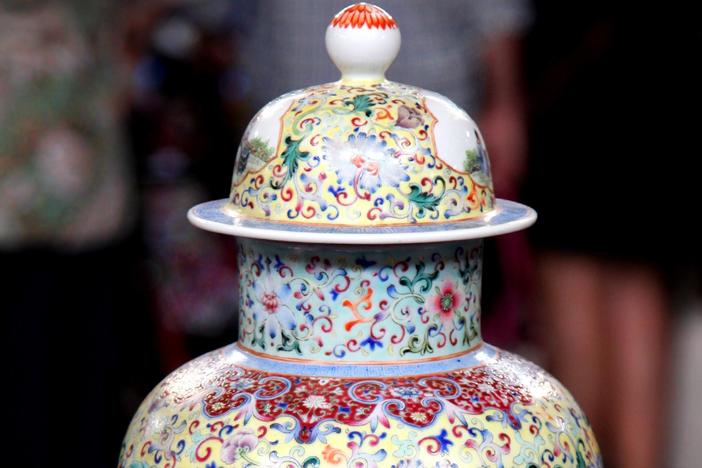 Appraisal: Chinese Enameled Porcelain Vase, ca. 1900, from Corpus Christi Hour 2.