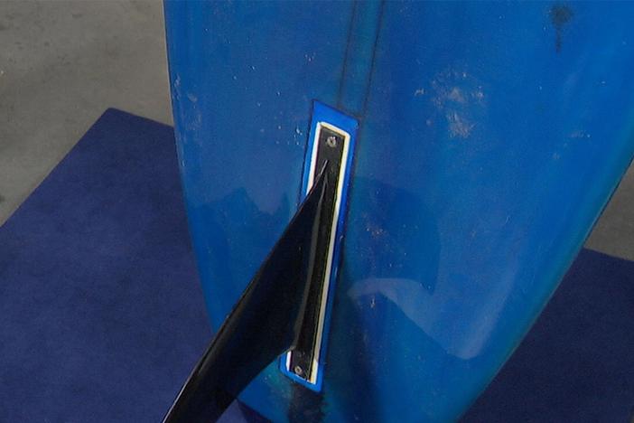 Appraisal: Blue Machine Surfboard, ca. 1965, from Virginia Beach.