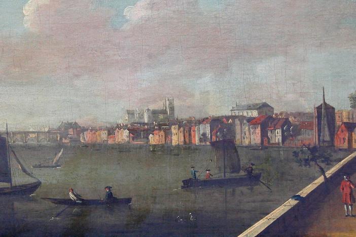 Appraisal: School of William Marlow Oil, ca. 1800