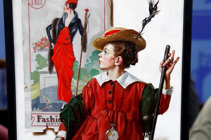 Appraisal: 1919 Rockwell "The Little Model" Oil Painting, from Eugene Hour 1