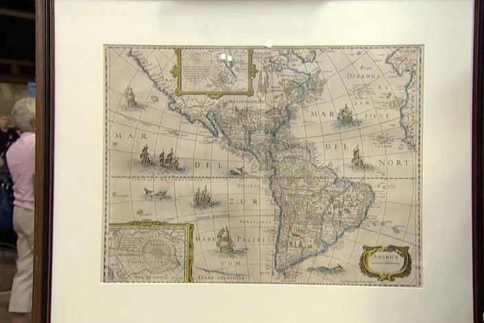 Appraisal: Map of America, ca. 1640, from Junk in the Trunk 4, Part 2.