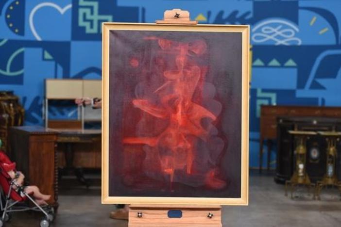 Appraisal: Felipe Orlando Abstract Oil Painting, ca. 1980.
