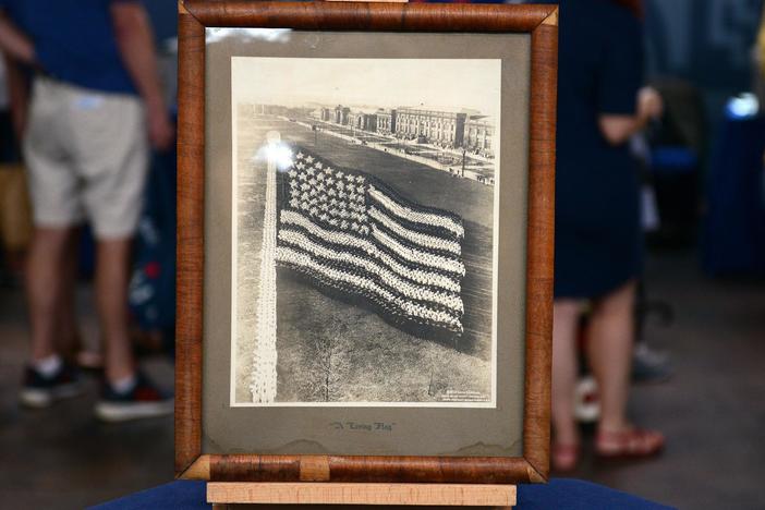 Appraisal: 1917 Mayhart Studio "A Living Flag" Photograph, from Indianapolis Hour 2.