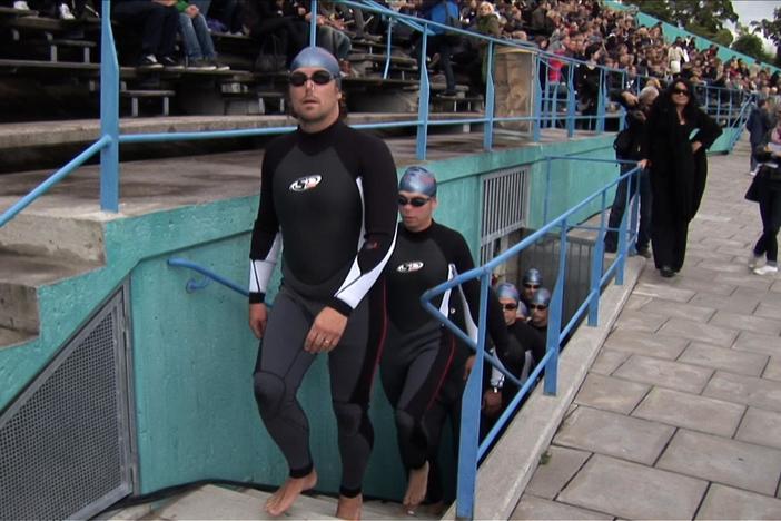 Are the Stockholm Arts Swim Gents "man" enough to give up wetsuits?