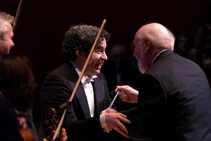 John Williams conducts "The Imperial March" from his score to "The Empire Strikes Back."