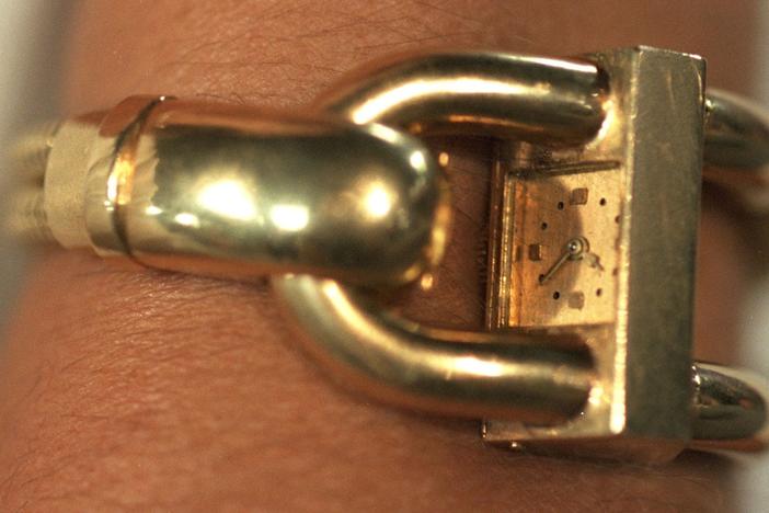 Appraisal: Ed Wiener Gold Bracelet Watch, ca. 1945, from Vintage Boston.