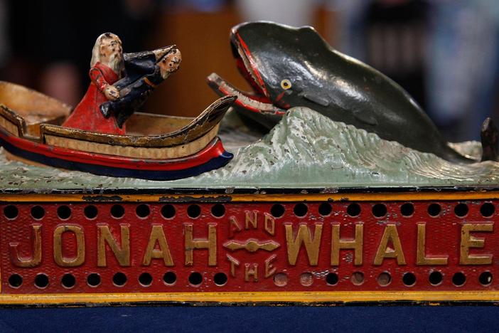 Appraisal: "Jonah & The Whale" Mechanical Bank, ca. 1890, from Des Moines Hour 2