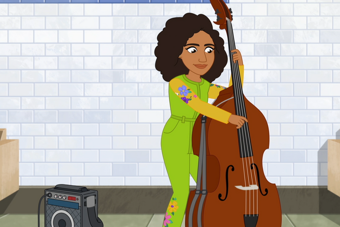Bassist Zelda Jazz (Esperanza Spalding) performs at the same time as the Subway All-Stars.