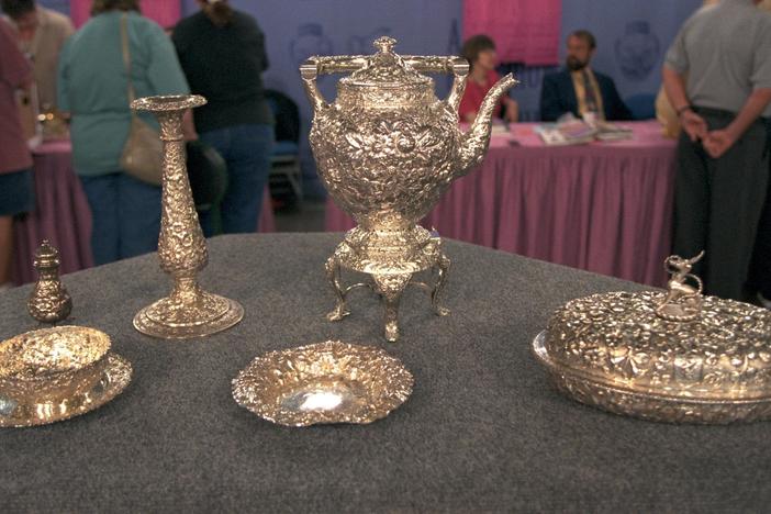 Appraisal: Silver Service & Dresser Set, ca. 1900, from Vintage Tucson.