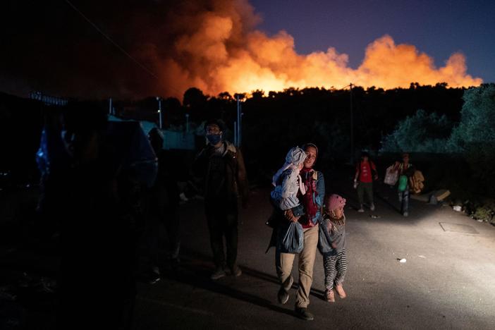Devastating fire is the latest crisis to befall residents of Lesbos refugee camp