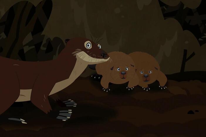Martin distracts a hungry otter from a beaver and her kits.