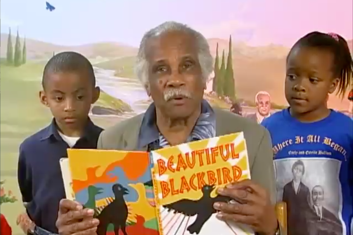 Author and Illustrator Ashley Bryan reads his book "Beautiful Blackbird"
