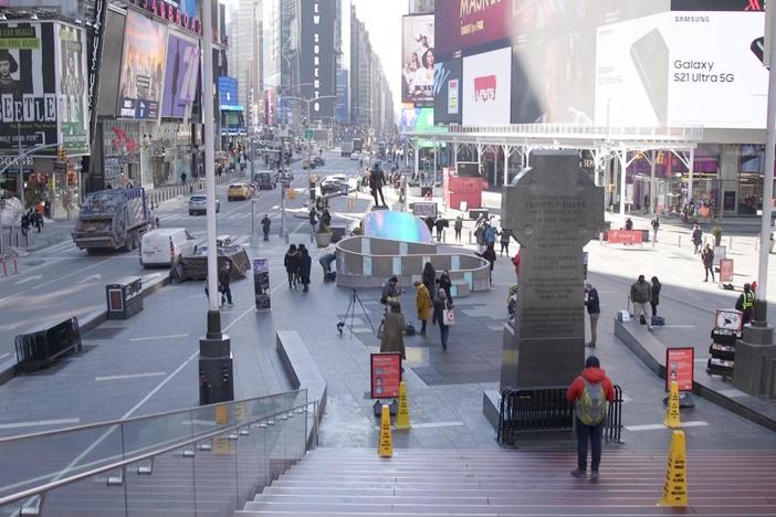 In the ‘heart’ of New York City, a new sculpture nods to this past year