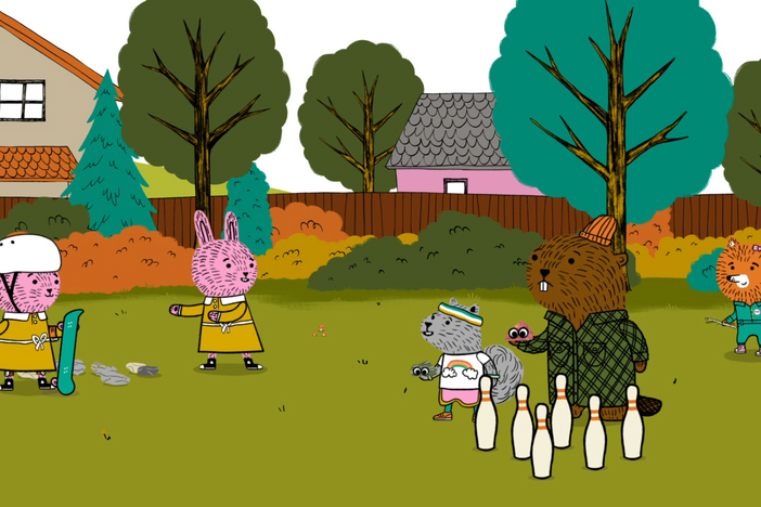 Carl realizes that there's no right or wrong way to play with his pet rock collection.