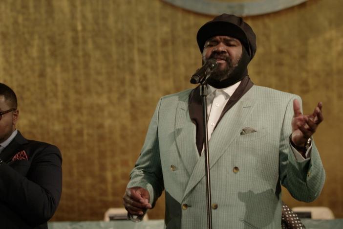 Gregory Porter delivers a poignant performance of his song "On My Way to Harlem."