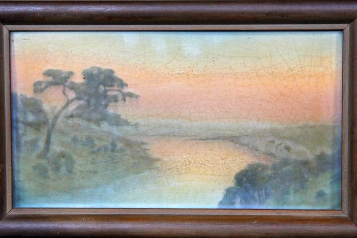 Appraisal: 1916 Rookwood Scenic Vellum Plaque, from Minneapolis Hour 3.
