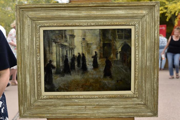 Appraisal: Grigory Gluckman "Porta Carta" Oil Painting, ca. 1950