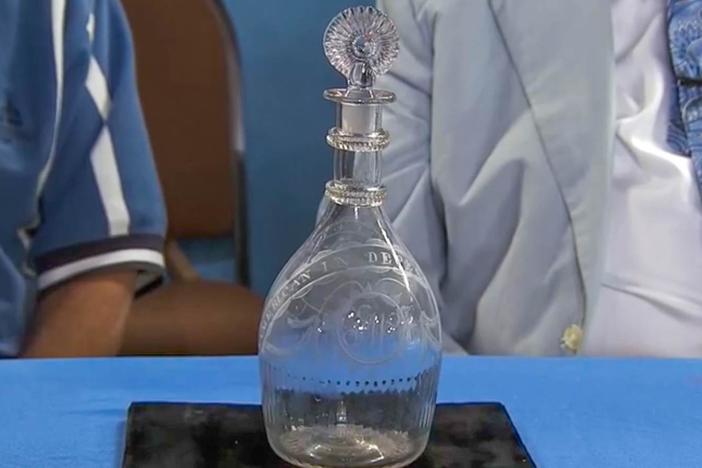 Appraisal: Irish Glass Commemorative Decanter, ca. 1815