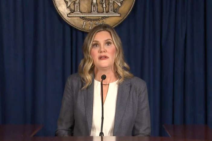 Dem. Senator Elena Parent delivers the democrat response to the State of the State address