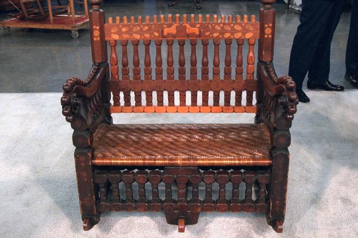 Appraisal: Folk Art Rocker, ca. 1890, from Vintage Indanapolis.