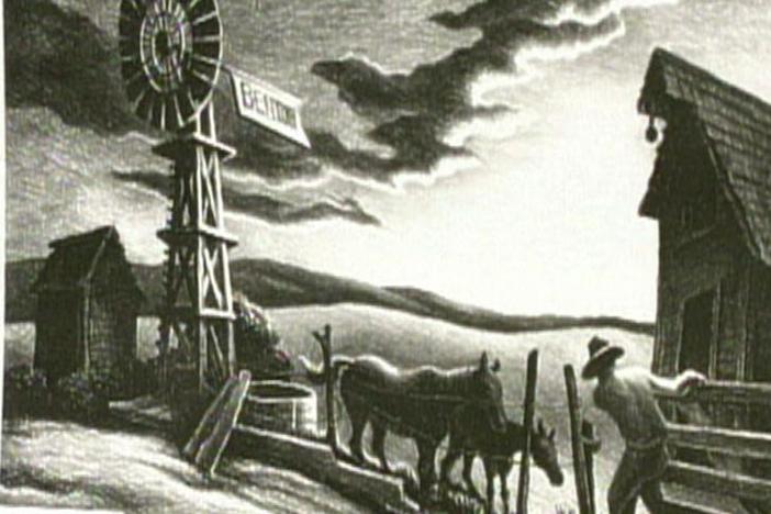 Appraisal: Thomas Hart Benton "Arkansas Evening" Lithograph, from Vintage San Francisco