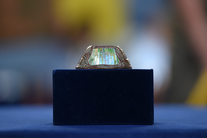 Appraisal: Tiffany Glass & Decorating Co. Mosaic Inkwell, ca. 1900, in Orlando Hour 2.