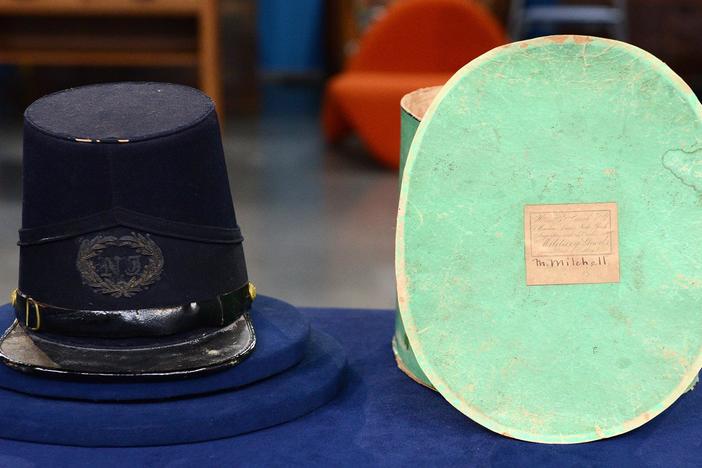Appraisal: Model 1851 New Jersey Militia Shako Cap with Box, from Spokane Hour 3.