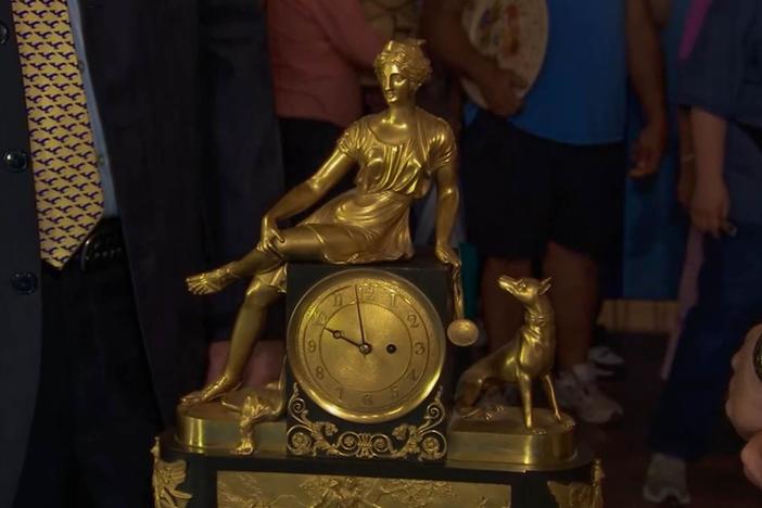 Appraisal: French Figural Clock, ca. 1830