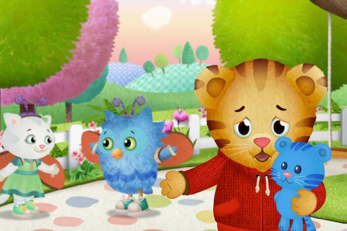 Daniel feels left out when he visits his friends Katerina Kittycat and O the Owl.