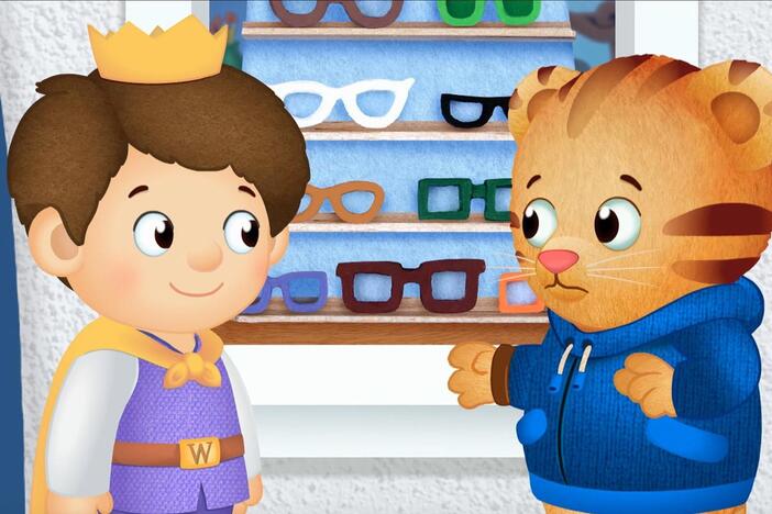 Prince Wednesday looks different today because he isn't wearing his eye glasses. 