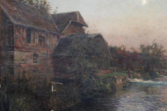 Appraisal: Louis Aston Knight Oil Painting, ca. 1910, from Biloxi Hour 3