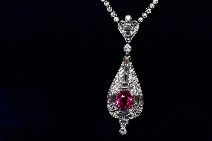 Appraisal: Ruby & Diamond Necklace, ca. 1920, from Boise Hour 3.