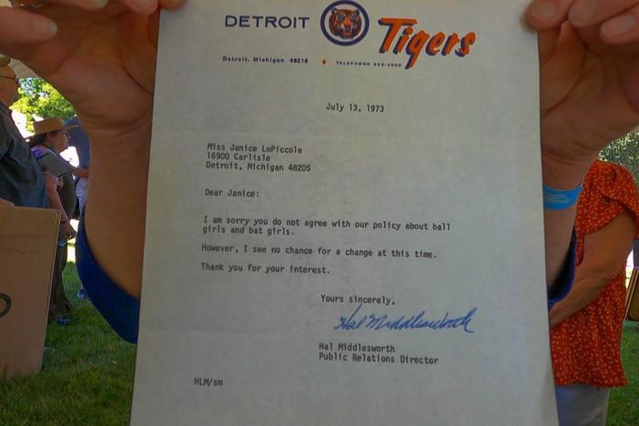 Appraisal: 1973 Detroit Tigers Ball Girl Rejection Letter