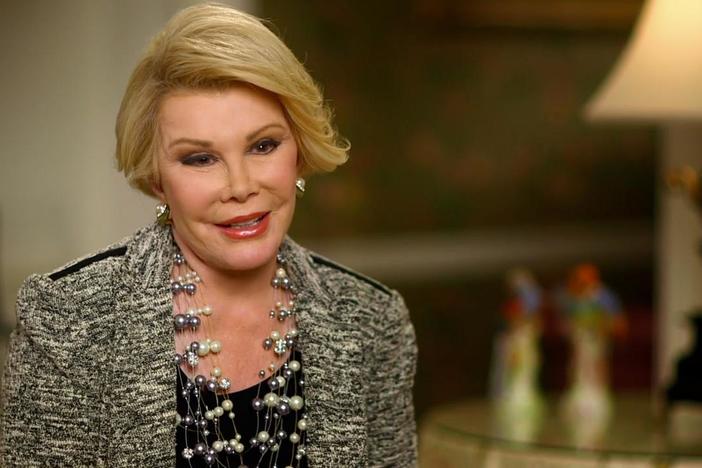 Joan Rivers describes her troubles breaking into the comedy world.
