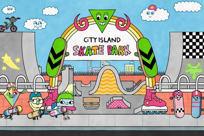 Watt and Windy learn about the rules they have to follow at the skate park to stay safe.