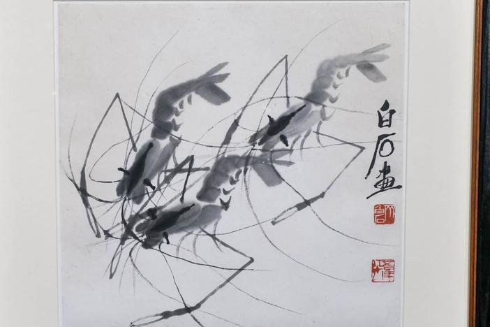 Appraisal: Qi Baishi Ink Drawing, ca. 1948