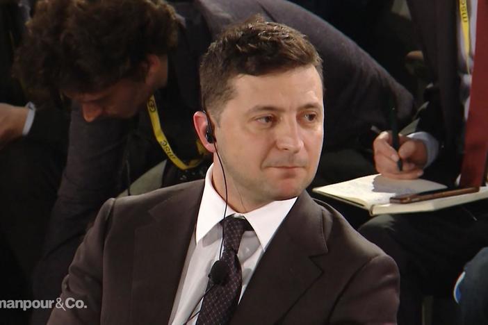 President Volodymyr Zelensky responds to President Trump's comments on Ukraine.