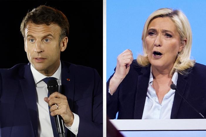 Far right Marine Le Pen challenges French President Macron in election showdown