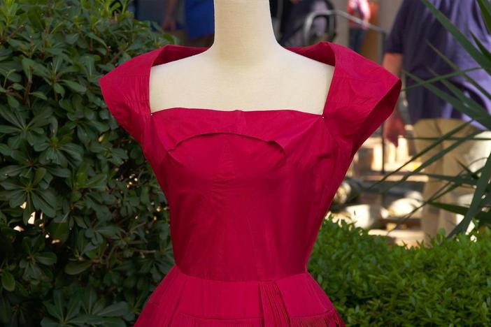 Appraisal: James Galanos Silk Dress, ca. 1950