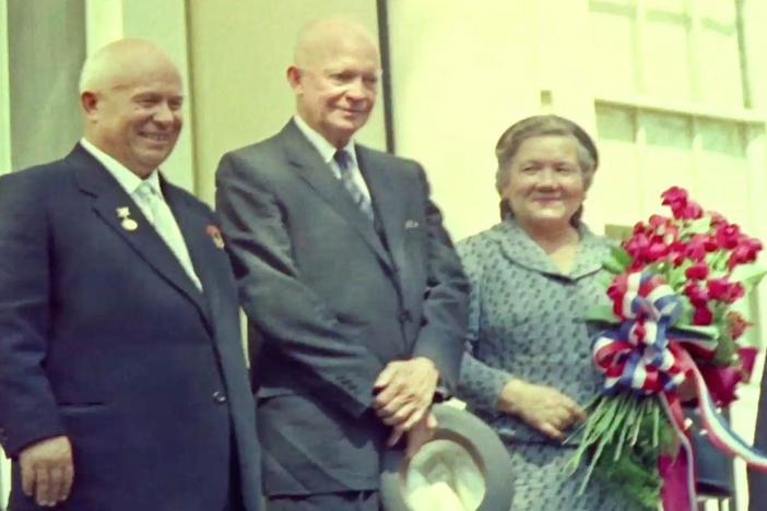 A U.S. Information Service film about Soviet Premier Khrushchev's 1959 tour of America. 