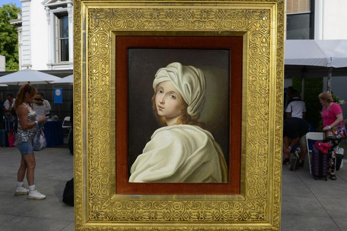 Appraisal: Moglia Micromosaic Plaque of Beatrice Cenci, ca. 1870