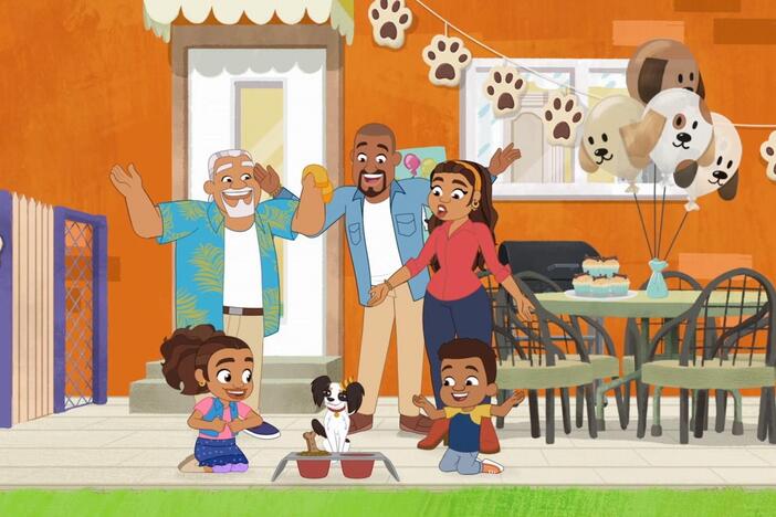 The family celebrates Chacho's birthday.