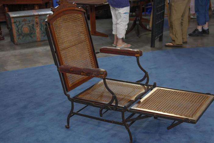Appraisal: Walnut Reclining Chair, ca. 1876