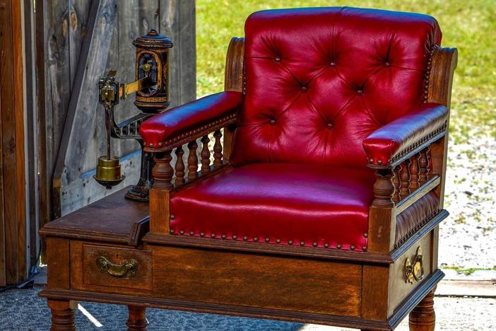 Appraisal: Victorian Jockey Chair Scale, ca. 1890